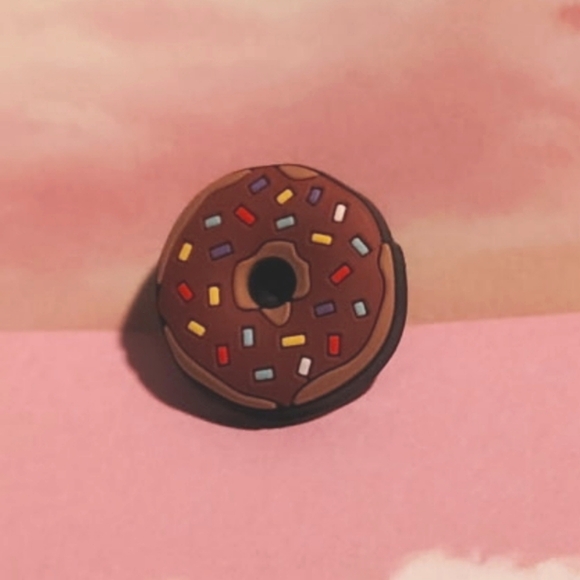 🤎 Chocolate Donut Croc Charm ✨ Sweet Treat Foodie Accent - Picture 1 of 4